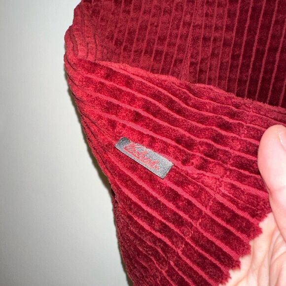 Woolrich Vintage Corduroy Zipper Vest Deep Ruby Red Womens Large EUC - Picture 6 of 11